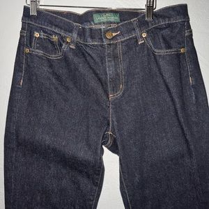 NWOT Ralph Lauren Jeans Sz 8 32Wx28.5L 2% Stretch Classic Straight Leg Dark Wash